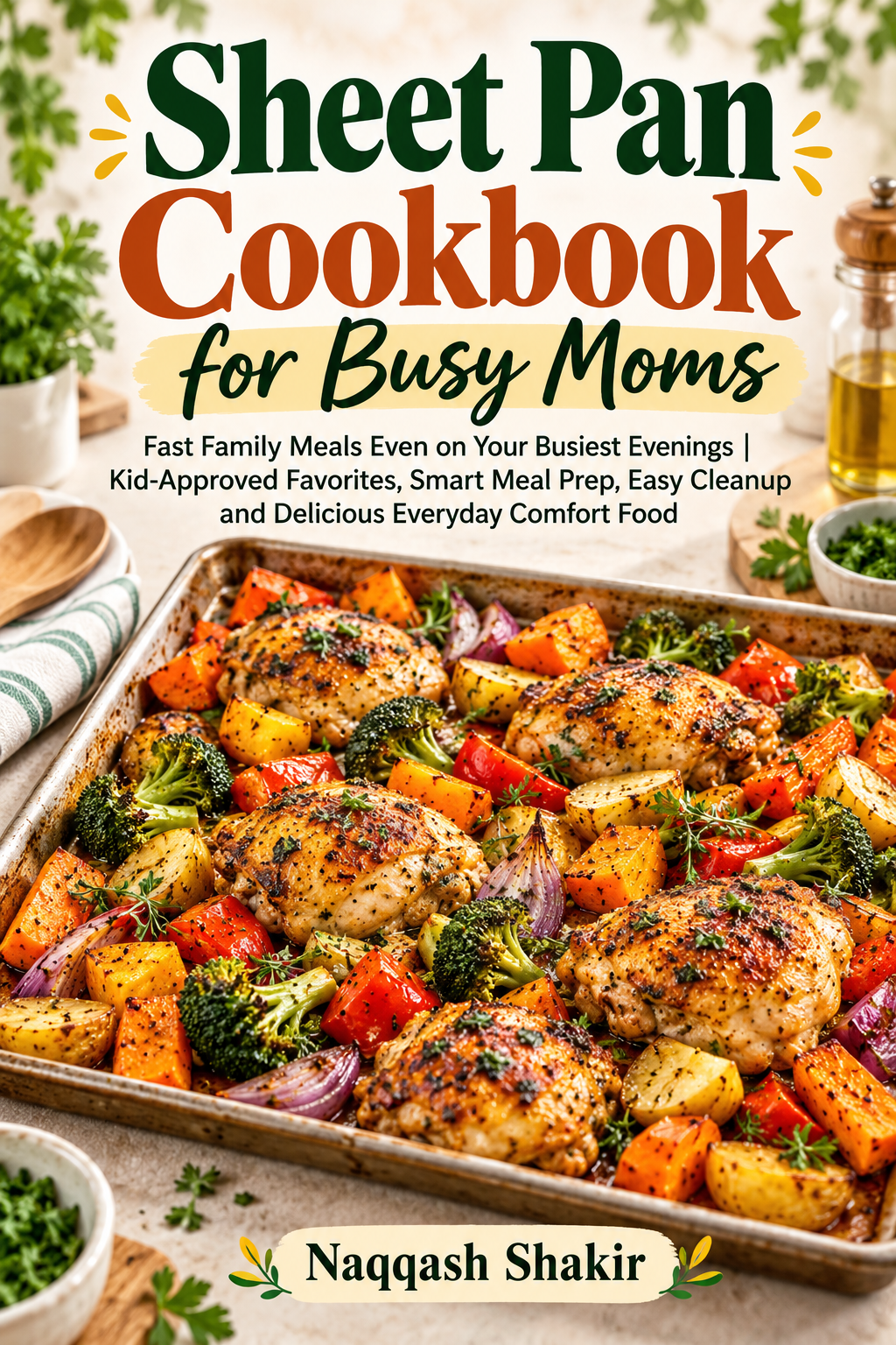 Sheet Pan Cookbook for Busy Moms: Fast Family Meals Even on Your Busiest Evenings | Kid-Approved Favorites, Smart Meal Prep, Easy Cleanup and Delicious Everyday Comfort Food Cover